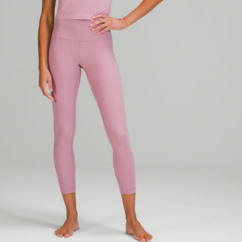 Lululemon Wunder Under HR Tight Leggings 25" Pink Taupe 10 NWT